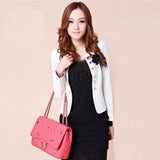 Elegant New Fashion Women Blazer Woman Coat Jacket Corsage Outwear Black,yellow,white,pink,orange plus size