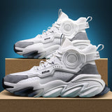 High-top Chunky Sneaker Men Running Shoes Waterproof Leather Sport Shoes Thick Sole Jogging Walking Shoes Zapatillas