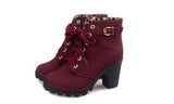 And Winter 2025 New High And Female Boots Cross-Tied With Short Boots And Martin