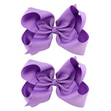 6'' Solid Color Grosgrain Ribbon Bows Hair Clips For Cute Girls Large Handmade Hairpins Barrettes Kids Hair