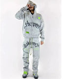 Gothic Printed Hoodie Personality High-End Tide Brand Loose Men's And Women's Sweater