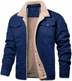 And Winter Men's Jacket With Velvet Cotton Work Clothes Casual Jacket