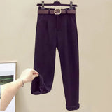 Zingj New Style Reduces Age 3 Sets Female Versatile Suit Windbreaker Coat Half High Collar Bottom Sweater Woolen Pants Tide-Outfit