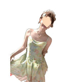 And Long Chiffon Necker A Dress Dress Women's 2025 Summer French