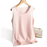 2021 Strap Top Women Halter O Neck Basic White Cami Sleeveless Satin Silk Tank Tops Women'S Summer Camisole Plus