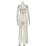 Zingj New Sexy Hot Girl Hanging Neck Top Pleated Slim Small Fragrance Wind Suit Female Fashion-Outfit