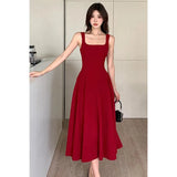 Temperament Dress 2025 Red Sling Dress Women 2025 New French Small Sense