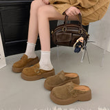 Retro Birken Shoes Baotou Half Slippers Women Wear 2025 New Thick-Soled Gentle Muller
