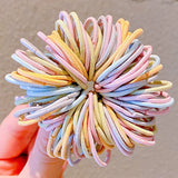 New Girls Candy Colors Nylon Basic Elastic Hair Bands Kids Rubber Bands Headband Scrunchie Fashion Hair