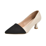 Women's Shoes 2025 Spring And Autumn New Korean Version Of The Color Light Mouth With High Heels Fashion Small Fragrant Wind Single