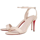 New Word With Exposed Toe Red-Soled High-Heeled Sandals Women's Fine Heel Sexy Red-Soled High-Heeled