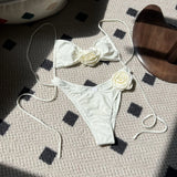 2024 Color Rose Drawstrings And Binddle Swimwear