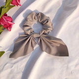 Color Women Hair Scrunchie Bows Ponytail Holder Hairband Bow Knot Scrunchy Girls Hair Ties Hair