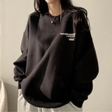 Letter Print Pullover Oversized SweatshirtOutfit