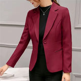 Zingj Spring And Autumn New Professional Joker Suit Long Sleeve Korean Version Temperament Slim Show Thin Suit Jacket Female Short