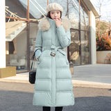 Down Cotton-Padded Jacket Women Winter 2024 New Cotton-Padded Clothes Long Over The Knee Korean Version Loose And Thick Cotton-Padded Jacket Coat Tide-Outfit