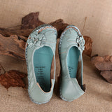Zingj Spring Popular Style Soft-Soled Women's Shoes National Style Leather Women's Singles Shoes Middle-Aged Mother Shoes Soft-Soled Pregnant Women's
