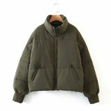 Hot Style Cotton Clothes Female Ins Loose Thin Warm Bread Clothes Short Lazy Wind Down Cotton Clothes Winter-Outfit