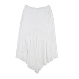 Zingj Court Style Hook Flower Flounces Irregular Lace Half Skirt Female Low Waist Solid Color Foundation A Word Short