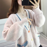 Zingj Knit Cardigan Spring Dress 2024 New Women's Wear Loose Wear Autumn And Winter Hot Style Add Thick Sweater Coat-Outfit