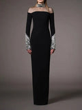 Spring 2025 New Fashion Sexy Round-Neck Mesh Splicing Diamond Design Feeling Waist Display Lanky