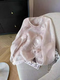 Industry Embroidered Oblique Cardigan New Chinese-Style Eugen Yarn Shirt Women's 2024 Summer Style Gentle Temperament Sunscreen