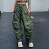 Zingj 2024 New Three-Dimensional Pocket Design Sense Hot Girl Style Do Old Design Sense Jeans Wide Leg