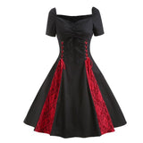 Dress Women Open Shoulder Plaid Faux Twinset Dress Casual Daily Short Sleeves Mini Dress Sexy Party