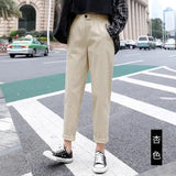 High waist Casual Pants Women loose Spring Autumn 2019 New Women's Korean slim Harem pants Plus Size Nine pants