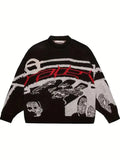 oversize jacquard sweater with