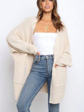 Winter Women's Knitted Cardigan Top Loose Sweater Coat Casual Street Women's Clothing Oversized Cardigan Black