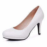 Cm White Heel Single Shoes Red Thin Heel Waterproof Table White Wedding Shoes Large High Heels Wedding