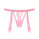 Zingj Thin Yarn Sentiment Embroidered Sling Stockings Hot Legs Show Thin Black Silk Long T Pants Garter 2072-Outfit