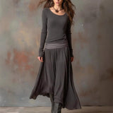 Women's Autumn And Winter Casual Round-Neck Sweater Henry Shirt Button Knitted