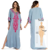 Elegant Quick-drying Striped V-Neck Self Belted Summer Beach Dress Black Cotton Tunic Plus Size Women Beachwear Kaftan