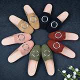 Bottom Round Half Slippers Women's Leisure Bag Head Retro Lazy Outside Wearing A Follower Muller Single Shoe Size