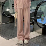 Zingj Sports Hoodie Suit Female 2024 Spring And Autumn New Small Hooded Short Coat Wide Leg Pants Two Sets-Outfit