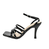 Women's Red Side-To-Toe Fine-Heeled Sandals Daily Commute Simple And Comfortable Women's