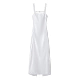 New Style Socialite Stylish Square Collar Vest Evening Dress With Bare Back Sequined