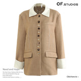 New Oversize Black And White Splicing Color Loose-Fitting Version Of The Thick-Line Design Suit Jacket