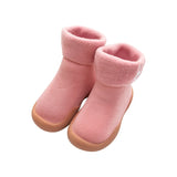 Winter Kids Warm Snow Shoes Socks Infant Boys Brushed Thick Sock Shoes Baby Girls Booties Soft Soles Toddler