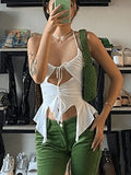 Irregular Cutout Halter Cami Top- Outfit