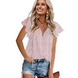 Sleeves Shirt Summer Bow Lace Up Polka Dot Female Ruffle Pullover Vintage Blusa Muyogrt shirts Blouses womens sexy