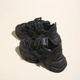 2025 New Simple Net Red Soft Bottom Dad Shoes Thick Bottom Small Tall Muffin Casual Shoes High