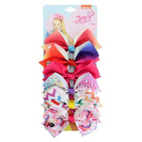 Pieces/Set JoJo Bows Jojo Siwa Rainbow Printed Knot Ribbon Bow For Girls Handmade Boutique Hair Clip Children Hair