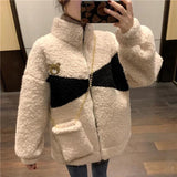 Faux Lambs Fur Kawaii Coat Lamb Women Teddy Fur Coat Fleece Women Winter Jacket Oversize Original Parkas Plus Size