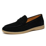 Zingj Shoes Men's Antipombe Men's Leather Shoes Soft Sole One Foot Pedal Lazy Casual Shoes Summer Versatile Fashion Shoes