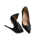 women shoes rivets female wedding womens shoes heels ladies high heel spring autumn 8-12 cm 33-45 MD008