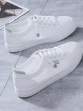 Women Sneakers Women's Vulcanize Shoes Spring Autumn Breathable Flats Solid Color Mesh Shoes Young Woman Casual White