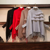 Female Wrap And Swing Women's Sweaters For Winter Leisure Long Sleeve Slim Thin Out Jacket Long Section